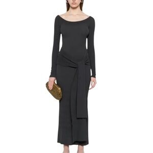 NWT Aya Muse Knitted Maxi Dress Midnight Blue Size S